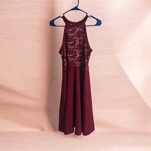 SHEIN Burgundy Lace Dress